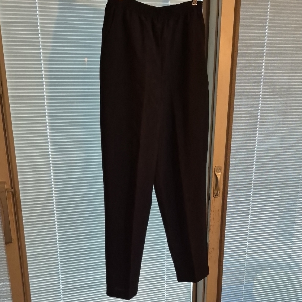 BFA Classics Elastic Waist Black Women's Pull On Pants Size 14